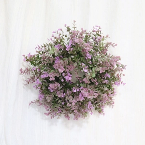 33cm purple eucalyptus wreath for spring wedding and home wall decoration on wood background
