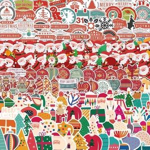 207pcs colorful Christmas stickers with Santa and reindeer for laptop and water bottles