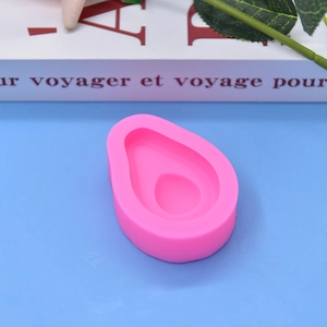 Avocado shaped pink silicone mold for DIY baking and mousse cake making