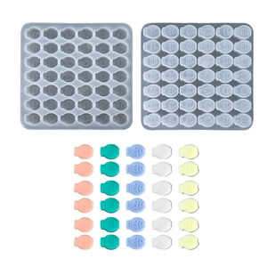 Molde de silicona de 42 cavidades con forma de pez para mini chocolates, dulces y hielos