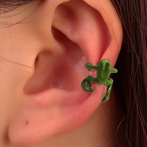 Clip Oreille Grenouille Alliage Sans Perçage Boucle Oreille Punk Gothique Forme Animale Bijoux Femmes Hommes