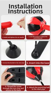 Step-by-step assembly guide for the adjustable kids boxing speed ball with base