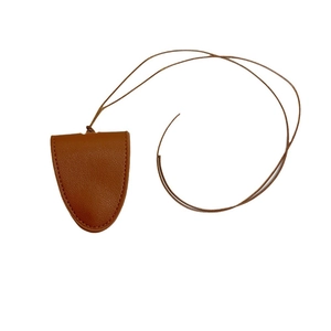 Collier porte-lunettes magnétique en cuir marron avec sangle de cou pour le voyage