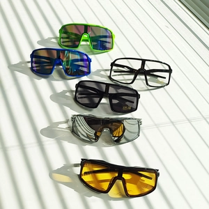 Kids oversized sporty sunglasses with UV400 protection in vibrant multi-color frames