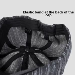 Détail de la bande élastique à l'arrière de la casquette plate pour un ajustement