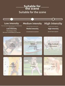 Guide for seamless sports jumpsuit showing low to high impact sports scenarios and support