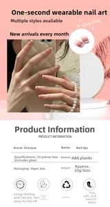 Detail view of pink blush gradient press-on nails made of durable ABS plastic material