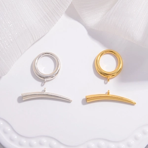 Round OT Toggle Clasp S925 Sterling Silver For Necklace Bracelet DIY Jewelry Making Findings