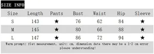 Size information chart for leopard print cutout maxi dress with measurements in centimeters