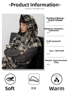 Detail specifications of 180x65cm double-sided camellia pattern pashmina scarf shawl