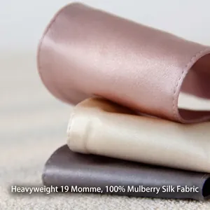 Premium 19 momme 100% mulberry silk sun masks in multiple colors with luxury smooth texture