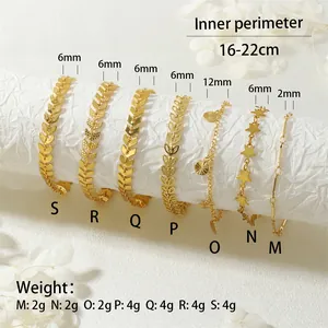 Guida alle taglie per bracciali a catena con perimetro 16-22cm e varie larghezze di maglia