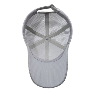 Casquette de baseball en maille grise respirante pour homme avec sangle réglable sport
