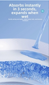 Close-up of thickened disposable towel showing multi-layer rapid water absorption effect