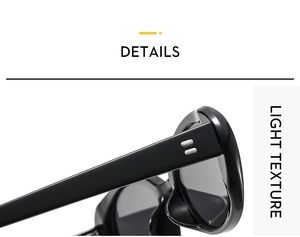 Detail view of oval sunglasses featuring silver metal accents and light texture finish