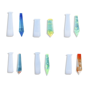 Mirror Surface DIY Resin Silicone Molds For Jewelry Making Crystal Pillar Pendulum Shape Epoxy Casting Craft Tools