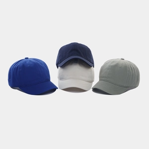 Baseball Cap Cotton Twill Short Brim Adjustable Sun Protection Breathable Minimalist Japanese Style Unisex