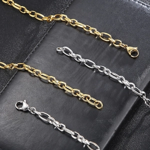 Minimalist Stainless Steel O-Chain Necklace Unisex Textured Geometric Links Fashion Jewelry Accessory Lobster Clasp