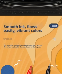 Detail of dual-tip markers showing smooth red and black ink performance on glass
