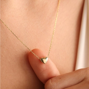 Heart Pendant Necklace 316L Stainless Steel Zircon Minimalist Dainty Clavicle Chain Jewelry For Women Elegant Gold Plated