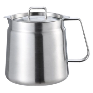 304 stainless steel oil dispenser with fine mesh filter and brushed metallic finish