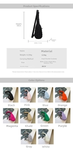 Spécifications de taille et 10 options de couleurs pour ce sac à bandoulière matelassé
