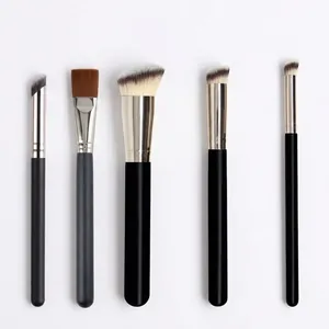 Professional Makeup Brushes Synthetic Fiber Bristles Wood Handle Foundation Concealer Face Mask Stippling Tool