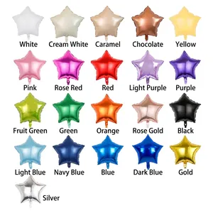 Foil Balloons Star Heart Round Shapes Metallic Mylar For Wedding Birthday Party Decoration Celebration Self Sealing