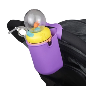 Silicone Stroller Cup Holder Multi Functional Hanging Water Bottle Bag For Bicycle Wheelchair Armrest Flexible Durable