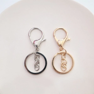 Set portachiavi fai-da-te con chiusura a moschettone in metallo argento e oro