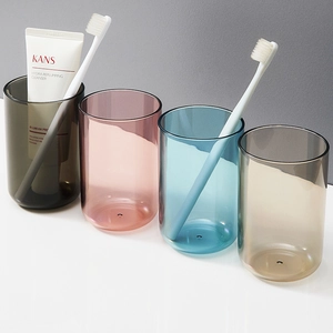 Minimalist Plastic Mouthwash Cup Toothbrush Holder Translucent Washing Tumbler For Bathroom Home Nordic Style