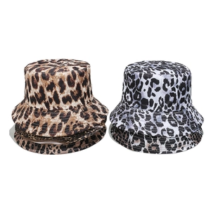Cappello Alla Pescatora Con Stampa Leopardata Donna Poliestere Protezione Solare Aperto Spiaggia Viaggio Accessori Moda