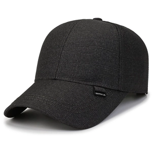 Casquette de baseball gris foncé pour homme avec étiquette sportive pour loisirs