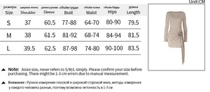 Detailed size chart with measurements for the 3D flower crew neck cocktail mini dress