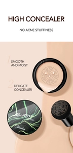 Moisturizing cushion CC cream with mushroom head sponge applicator for high concealer effect
