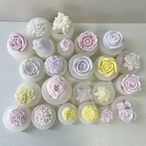 DIY flower silicone molds for floral scented candles and handmade soap crafts