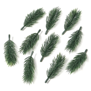 Set of 10 artificial pine needles for DIY Christmas floral arrangements and decor