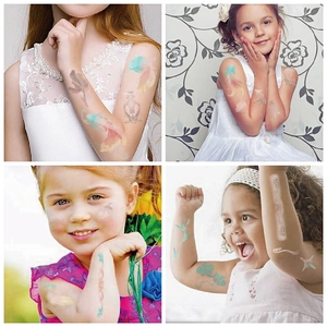 Waterproof colorful koi and mermaid temporary tattoo stickers for kids party face art