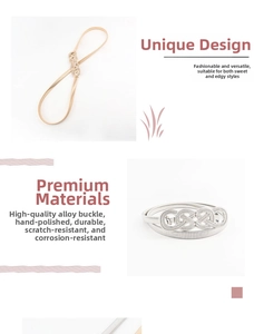 Detailed view of infinity style alloy buckles for elastic metal waist belts in gold and silver