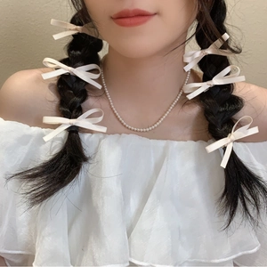 Lint Strik Haarclips Satijn Stof Elegant Vlecht Decoratie Franse Stijl Hoofdtooi Voor Dames En Meisjes