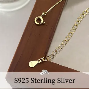 French vintage S925 sterling silver pearl necklace with gold plating and spring clasp