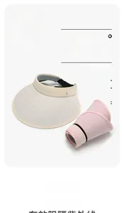 UPF50+ foldable straw visor hats for women showing sun protection and roll-up design