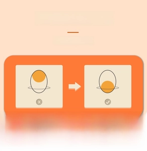 Instructional graphic showing the correct downward placement of eggs to extend freshness