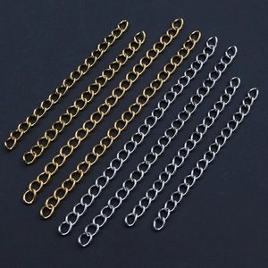 Chaînes d'extension en acier inoxydable doré et argenté pour colliers et bracelets DIY