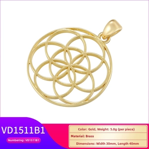 Detailed view of brass gold Tree of Life pendant with 30mm x 40mm dimensions