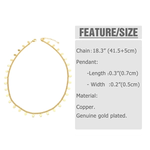 Detail of gold plated butterfly choker necklace showing copper material and dimensions