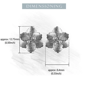 Technische tekening met de exacte afmetingen van 12,75 mm hoogte en 8,4 mm breedte van de ring