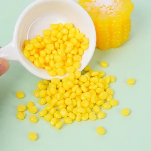 Artificial Mini Corn Kernels Simulation Food PVC DIY Handcraft Materials Photography Props Decoration Novelty Yellow
