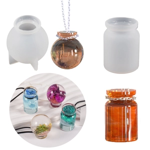 Silicone Mold For DIY Resin Casting Drift Bottle Ball Cylinder Shapes Hand-made Jewelry Making Epoxy Resin Crafts