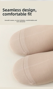 Close-up of seamless toe stitching on breathable mesh cotton socks for men